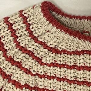 H&M Chunky Knit Sweater 18-24mo, Orange + Cream